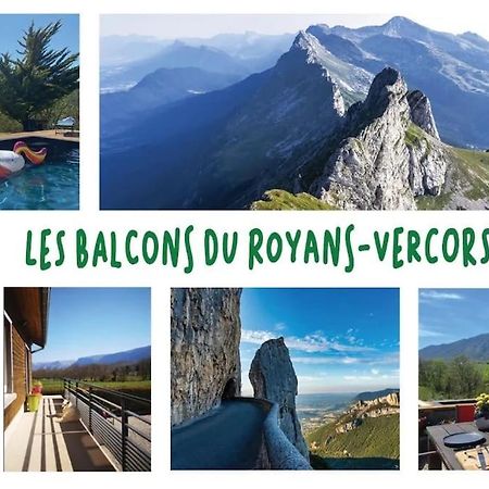 Balcons Du Royans.Logement Entier Piscine Saint-Jean-en-Royans Luaran gambar